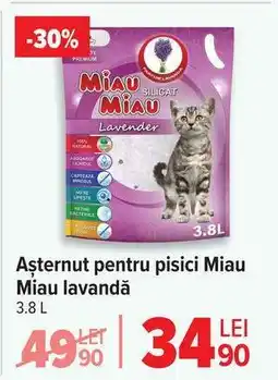 Carrefour Așternut pentru pisici Miau Miau lavandă Ofertă