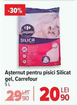 Carrefour Așternut pentru pisici Silicat gel, Carrefour Ofertă