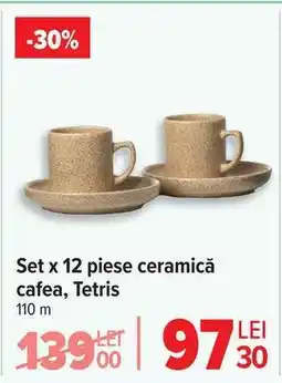 Carrefour Set x 12 piese ceramică cafea, Tetris Ofertă