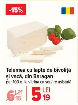 Carrefour Telemea cu lapte de bivoliță și vacă, din Bărăgan Ofertă