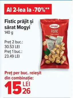 Carrefour Fistic prăjit și sărat Mogyi Ofertă
