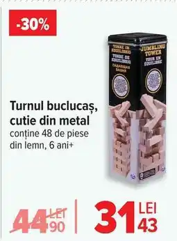 Carrefour Turnul buclucaș, cutie din metal Ofertă