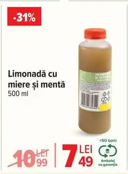 Carrefour Limonadă cu miere și mentă Ofertă