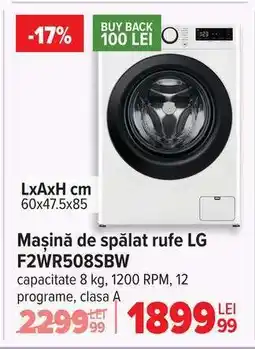 Carrefour Mașină de spălat rufe LG F2WR508SBW Ofertă