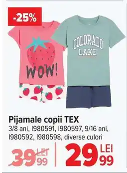 Carrefour Pijamale copii TEX Ofertă