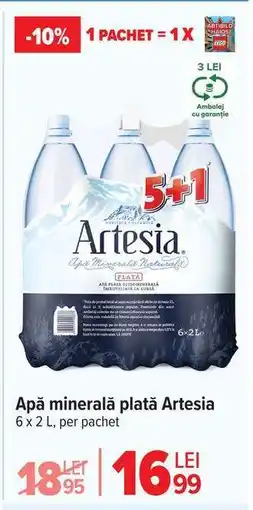 Carrefour Apă minerală plată Artesia Ofertă