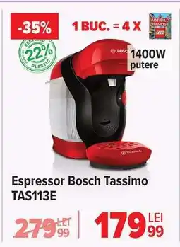 Carrefour Espressor Bosch Tassimo TAS113E Ofertă