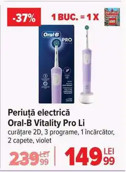 Carrefour Periuță electrică Oral-B Vitality Pro Li Ofertă