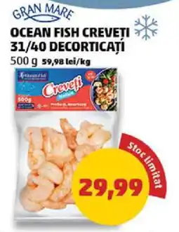 Penny OCEAN FISH CREVEȚI 31/40 DECORTICAȚI Ofertă