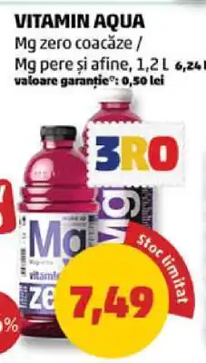 Penny VITAMIN AQUA Mg zero coacăze / Mg pere și afine Ofertă