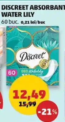 Penny DISCREET ABSORBANT WATER LILY Ofertă