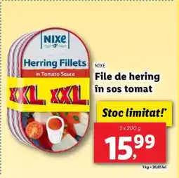Lidl File de hering în sos tomat Ofertă