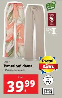 Lidl Pantaloni damă Ofertă