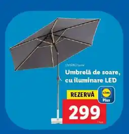 Lidl Umbrelă de soare, cu iluminare LED Ofertă