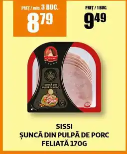 Auchan SISSI Şuncă din pulpă de porc feliată Ofertă