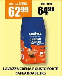 Auchan Lavazza crema e gusto forte cafea boabe Ofertă