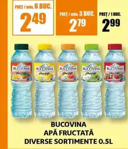 Auchan Bucovina apă fructată Ofertă