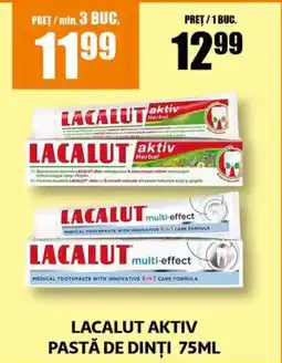 Auchan Lacalut aktiv pastă de dinți Ofertă