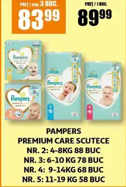 Auchan PAMPERS Premium care scutece Ofertă