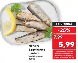Kaufland NEGRO Baby hering marinat Ofertă