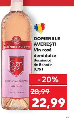 Kaufland DOMENIILE AVEREŞTI Vin rosé demidulce Ofertă