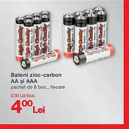 Kik Baterii zinc-carbon AA şi AAA Ofertă