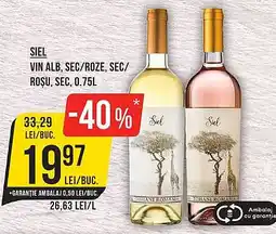 Mega Image SIEL Vin alb, sec/roze, sec/ roșu, sec Ofertă