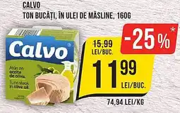 Mega Image CALVO Ton bucăți, în ulei de măsline Ofertă