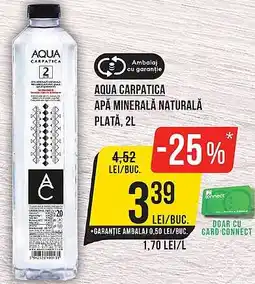 Mega Image AQUA CARPATICA Apă minerală naturală plata Ofertă