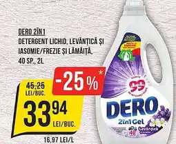 Mega Image DERO 2in1 Detergent lichid, levanțică şi iasomie/frezie şi lămâiță Ofertă