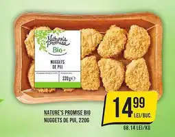 Mega Image NATURE'S PROMISE Bio Nuggets de pui Ofertă