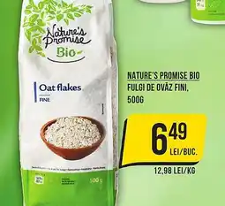 Mega Image NATURE'S PROMISE Bio Fulgi de ovăz fini Ofertă
