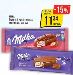 Mega Image MILKA Înghețată pe băț Ofertă
