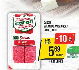 Mega Image CAROLI Salam de vară, uscat, feliat Ofertă