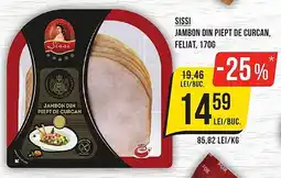 Mega Image SISSI Jambon din piept de curcan, feliat Ofertă