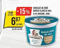 Mega Image COVALACT DE ŢARĂ Branza slaba de vaci, 0.5% grăsime Ofertă