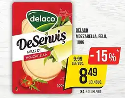 Mega Image DELACO Mozzarella, felii Ofertă