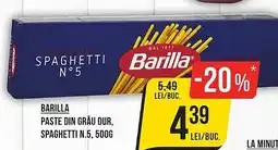 Mega Image BARILLA Paste din grâu dur, spaghetti N.5 Ofertă
