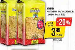 Mega Image BĂNEASA Paste penne rigati/conchiglie/ cornetti rigati Ofertă