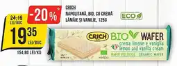 Mega Image CRICH Napolitană, Bio, cu cremă lămâie şi vanilie Ofertă