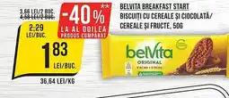 Mega Image BELVITA Breakfast Start Biscuiți cu cereale și ciocolată/ cereale și fructe Ofertă