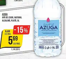 Mega Image AZUGA Apă de izvor, natural alcalină, plată Ofertă