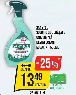 Mega Image SANYTOL Soluţie de curățare universală, dezinfectant eucalipt Ofertă