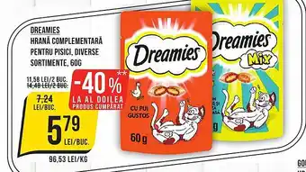 Mega Image DREAMIES Hrană complementară pentru pisici Ofertă