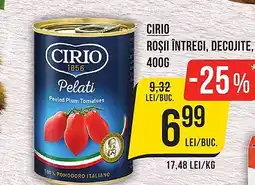 Mega Image CIRIO Roşii întregi, decojite Ofertă