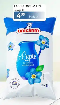 Unicarm Lapte consum 1.5% punga Ofertă