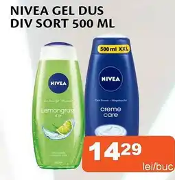 Unicarm Nivea gel dus div sort Ofertă