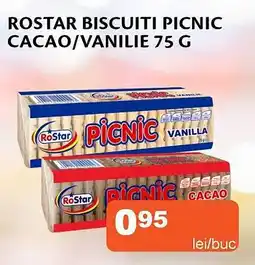 Unicarm Rostar biscuiti picnic cacao/vanilie Ofertă