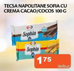 Unicarm Tecsa napolitane sofia cu crema cacao/cocos Ofertă