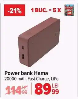 Carrefour Power bank Hama Ofertă